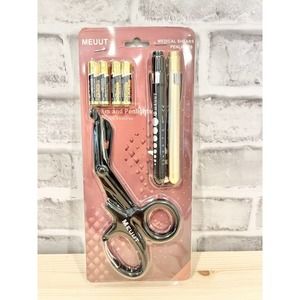 MEUUT EMT Trauma Shears Bandage Scissors Medical Orange with 2 penlights NEW